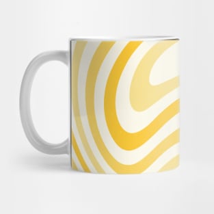 Retro Swirl Abstract Yellow Sun 70s Mug